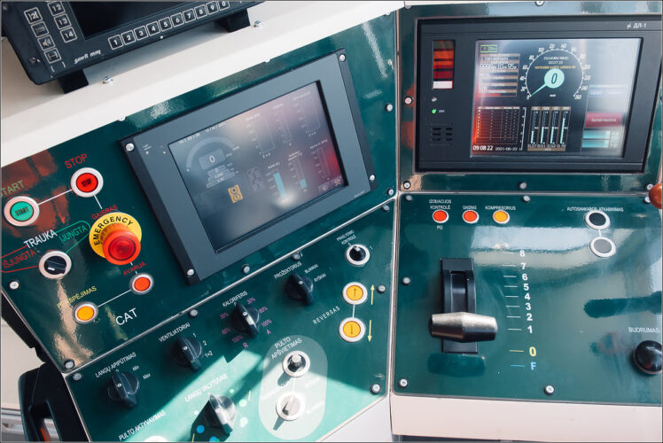 HMI inside train cabin