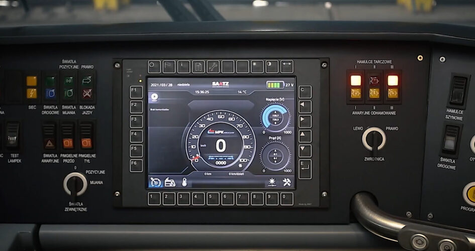 HMI inside train cabin